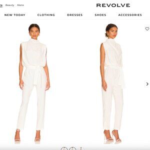 X REVOLVE Fabienne White Jumpsuit Size Small